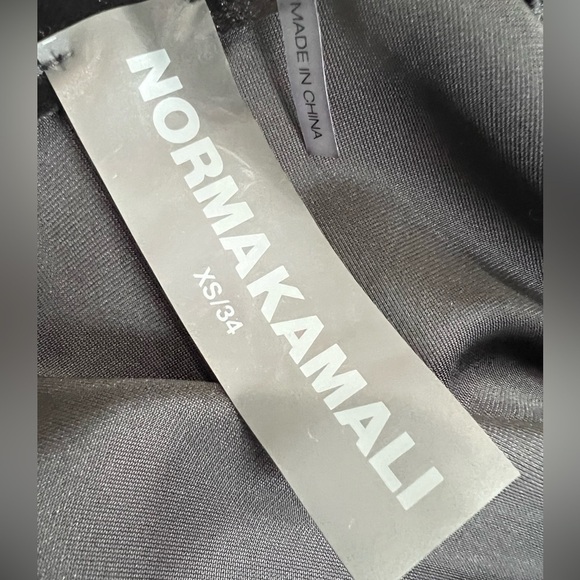 Norma Kamali black velvet oversized NK Velcro button shirt size XS Revolve - Picture 7 of 13